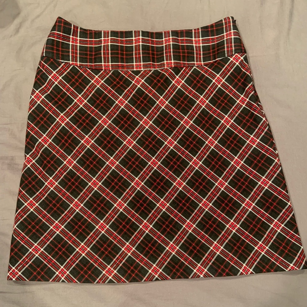 Plaid pencil skirt